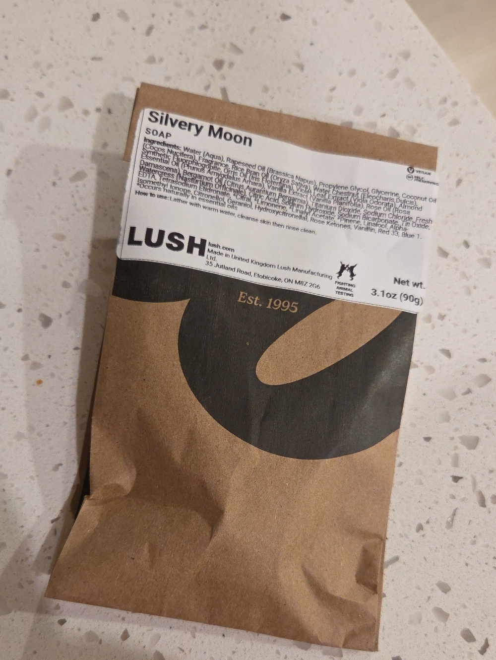 New In Package- Lush Silvery Moon Soap Sample